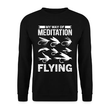 Drôle de dicton de montage de mouches - Sweat-shirt Unisexe - noir - Devant - Alina (178cm) & Michal (187cm)
