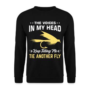 Drôle de dicton de montage de mouches - Sweat-shirt Unisexe - noir - Devant - Alina (178cm) & Michal (187cm)