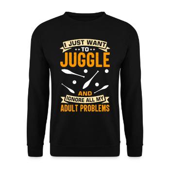 Drôle de dicton de jonglerie - Sweat-shirt Unisexe - noir - Devant - Alina (178cm) & Michal (187cm)