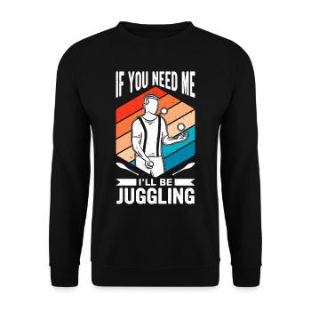 Drôle de dicton de jonglerie - Sweat-shirt Unisexe - noir - Devant - Alina (178cm) & Michal (187cm)