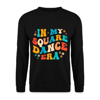 Witziger Square Dance Spruch - Unisex Pullover - Schwarz - Vorne - Alina (178cm) & Michal (187cm)
