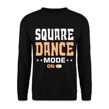 Witziger Square Dance Spruch - Unisex Pullover - Schwarz - Vorne - Alina (178cm) & Michal (187cm)