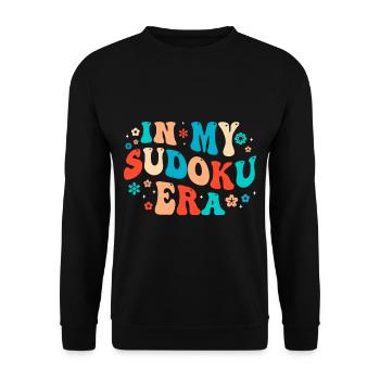 Witziger Sudoku Spruch - Unisex Pullover - Schwarz - Vorne - Alina (178cm) & Michal (187cm)