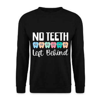 Zahnspange Kieferorthopäde - Unisex Pullover - Schwarz - Vorne - Alina (178cm) & Michal (187cm)