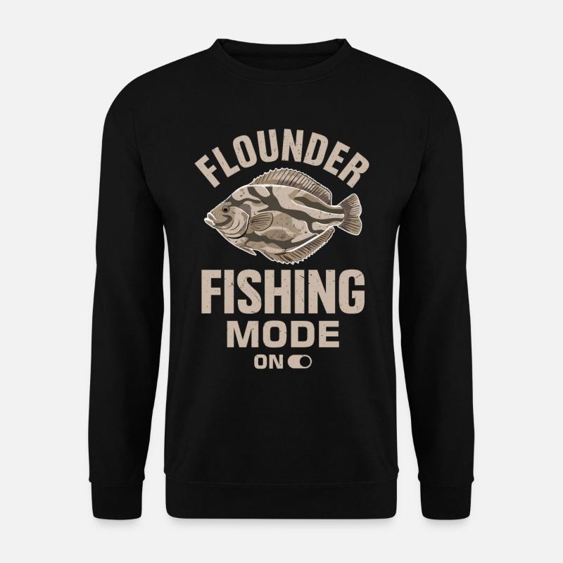 Flunder Fischer Spruch - Unisex Pullover - Schwarz