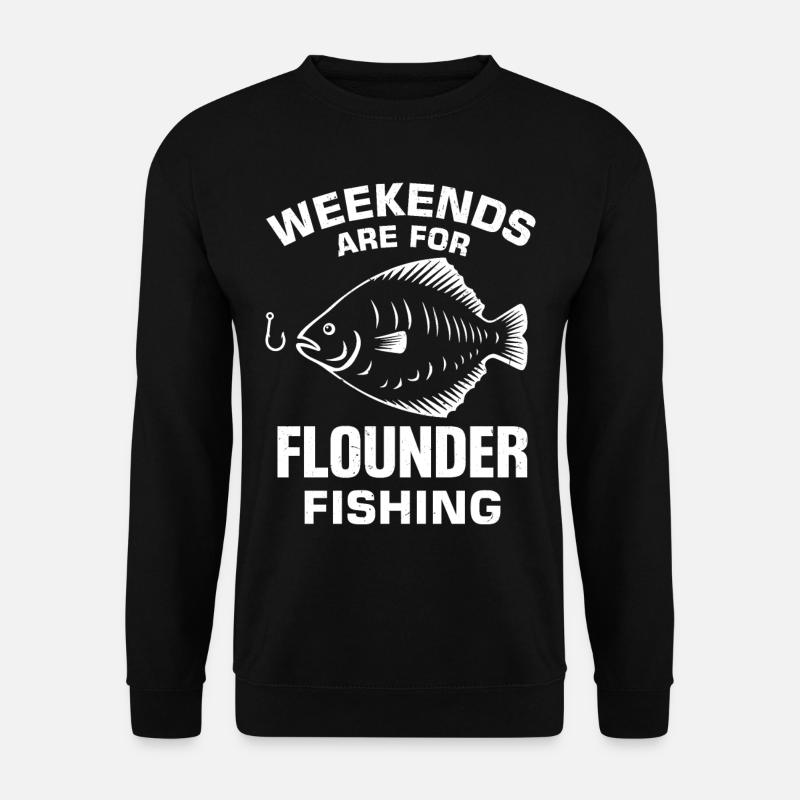 Flunder Fischer Spruch - Unisex Pullover - Schwarz