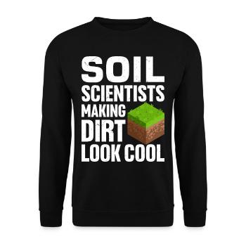 Soil Scientist Pedology - Unisex Sweatshirt - black - Front - Alina (178cm) & Michal (187cm)