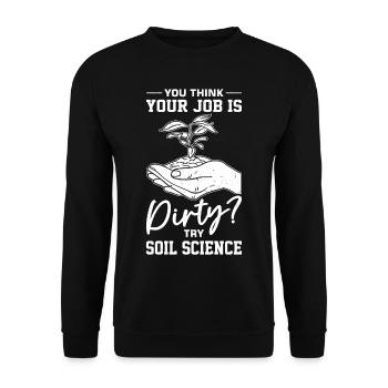 Soil Scientist Pedology - Unisex Sweatshirt - black - Front - Alina (178cm) & Michal (187cm)