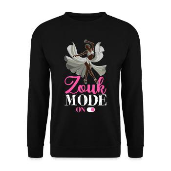 Witziger Zouk Tänzer Spruch - Unisex Pullover - Schwarz - Vorne - Alina (178cm) & Michal (187cm)