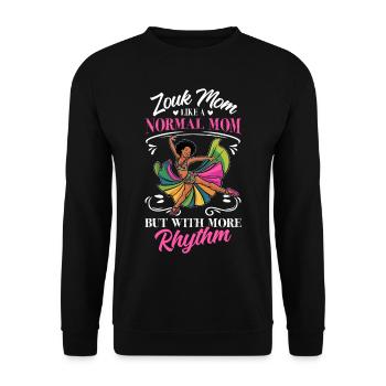 Witziger Zouk Tänzer Spruch - Unisex Pullover - Schwarz - Vorne - Alina (178cm) & Michal (187cm)