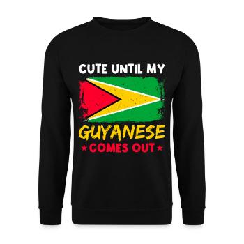 Stolzer Guyanese - Unisex Pullover - Schwarz - Vorne - Alina (178cm) & Michal (187cm)