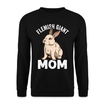 Flemish Giant Rabbit Rabbit Rabbit - Unisex Sweatshirt - black - Front - Alina (178cm) & Michal (187cm)