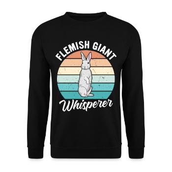 Flemish Giant Rabbit Rabbit Rabbit - Unisex Sweatshirt - black - Front - Alina (178cm) & Michal (187cm)