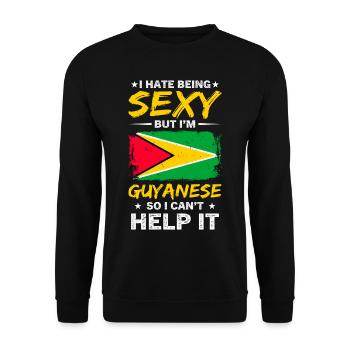 Stolzer Guyanese - Unisex Pullover - Schwarz - Vorne - Alina (178cm) & Michal (187cm)