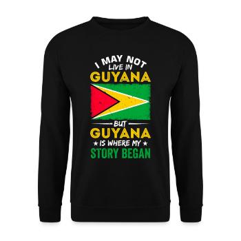 Stolzer Guyanese - Unisex Pullover - Schwarz - Vorne - Alina (178cm) & Michal (187cm)