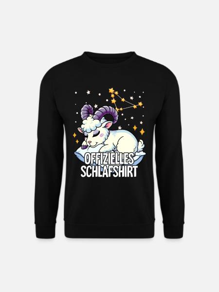 Chemise de nuit officielle Zodiac Capricorn - Sweat-shirt Unisexe - noir