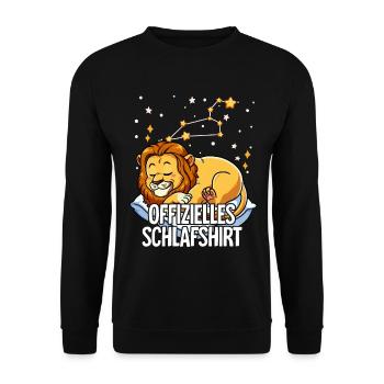 Chemise de nuit officielle Zodiac Leo - Sweat-shirt Unisexe - noir - Devant - Alina (178cm) & Michal (187cm)
