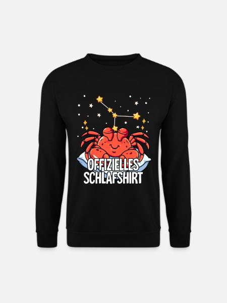 Offizielles Schlafshirt Sternzeichen Krebs - Unisex Pullover - Schwarz