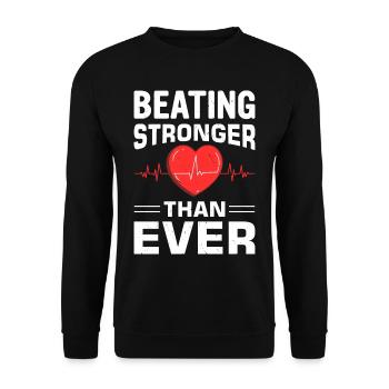 Pontage cardiaque Crise cardiaque Chirurgie cardiaque - Sweat-shirt Unisexe - noir - Devant - Alina (178cm) & Michal (187cm)