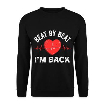 Pontage cardiaque Crise cardiaque Chirurgie cardiaque - Sweat-shirt Unisexe - noir - Devant - Alina (178cm) & Michal (187cm)