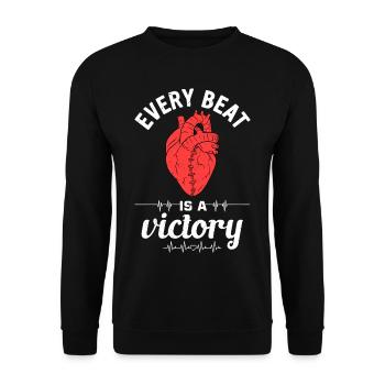 Pontage cardiaque Crise cardiaque Chirurgie cardiaque - Sweat-shirt Unisexe - noir - Devant - Alina (178cm) & Michal (187cm)