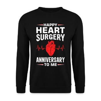 Heart Bypass Heart Attack Heart Surgery - Unisex Sweatshirt - black - Front - Alina (178cm) & Michal (187cm)