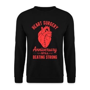 Heart Bypass Heart Attack Heart Surgery - Unisex Sweatshirt - black - Front - Alina (178cm) & Michal (187cm)