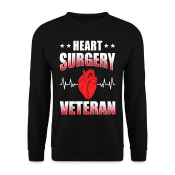 Heart Bypass Heart Attack Heart Surgery - Unisex Sweatshirt - black - Front - Alina (178cm) & Michal (187cm)
