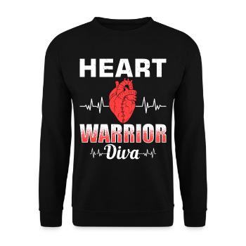 Pontage cardiaque Crise cardiaque Chirurgie cardiaque - Sweat-shirt Unisexe - noir - Devant - Alina (178cm) & Michal (187cm)