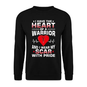 Heart Bypass Heart Attack Heart Surgery - Unisex Sweatshirt - black - Front - Alina (178cm) & Michal (187cm)