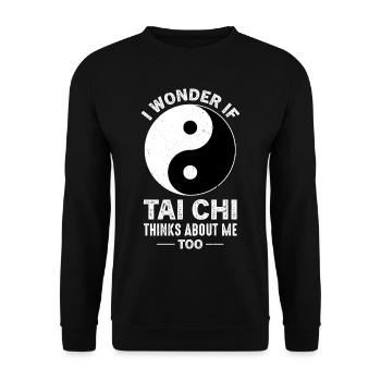 Yin Yang Tai Chi - Sweat-shirt Unisexe - noir - Devant - Alina (178cm) & Michal (187cm)