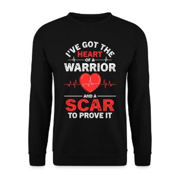 Pontage cardiaque Crise cardiaque Chirurgie cardiaque - Sweat-shirt Unisexe - noir - Devant - Alina (178cm) & Michal (187cm)