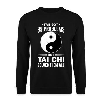 Yin Yang Tai Chi - Sweat-shirt Unisexe - noir - Devant - Alina (178cm) & Michal (187cm)