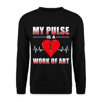 Pontage cardiaque Crise cardiaque Chirurgie cardiaque - Sweat-shirt Unisexe - noir - Devant - Alina (178cm) & Michal (187cm)