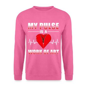 Herzbypass Herzinfarkt Herzoperation - Unisex Pullover - Pink - Vorne
