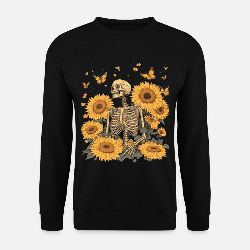 Skeleton Flowers - Unisex Sweatshirt - black