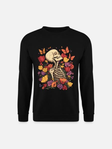 Skeleton Flowers - Unisex Sweatshirt - black