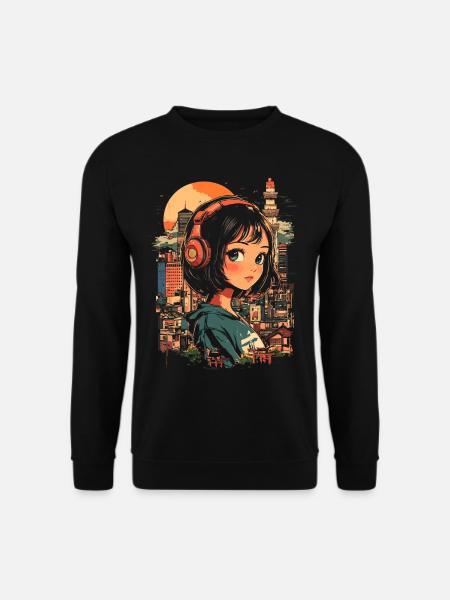 Anime Mädchen Japan - Unisex Pullover - Schwarz