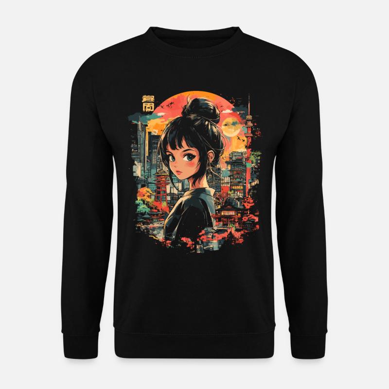 Anime Mädchen Japan - Unisex Pullover - Schwarz