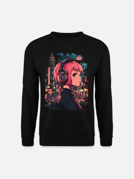 Anime Mädchen Japan - Unisex Pullover - Schwarz