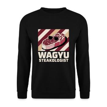 Wagyu Steak - Unisex Sweatshirt - black - Front - Alina (178cm) & Michal (187cm)