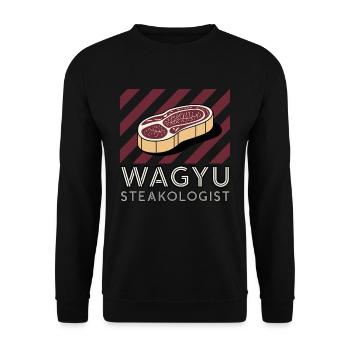 Wagyu Steak - Unisex Sweatshirt - black - Front - Alina (178cm) & Michal (187cm)
