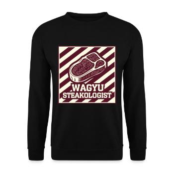 Wagyu Steak - Unisex Sweatshirt - black - Front - Alina (178cm) & Michal (187cm)