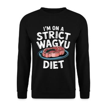 Wagyu Steak - Unisex Sweatshirt - black - Front - Alina (178cm) & Michal (187cm)