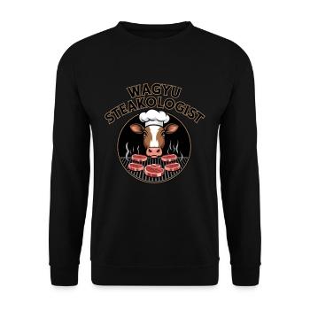 Wagyu Steak - Unisex Sweatshirt - black - Front - Alina (178cm) & Michal (187cm)