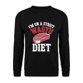 Wagyu Steak - Unisex Sweatshirt - black - Front - Alina (178cm) & Michal (187cm)
