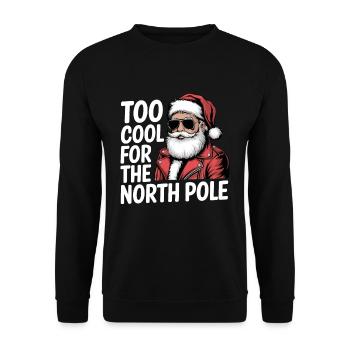 Christmas Cool Santa Claus - Unisex Sweatshirt - black - Front - Alina (178cm) & Michal (187cm)