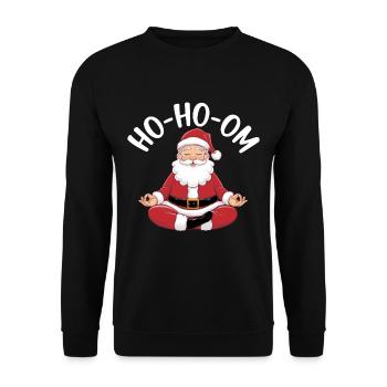 Christmas Yoga Santa Claus - Unisex Sweatshirt - black - Front - Alina (178cm) & Michal (187cm)