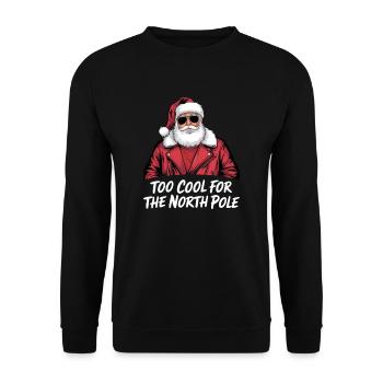 Christmas Cool Santa Claus - Unisex Sweatshirt - black - Front - Alina (178cm) & Michal (187cm)