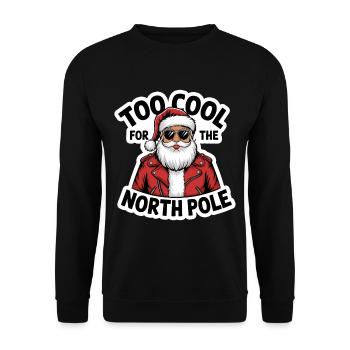 Christmas Cool Santa Claus - Unisex Sweatshirt - black - Front - Alina (178cm) & Michal (187cm)